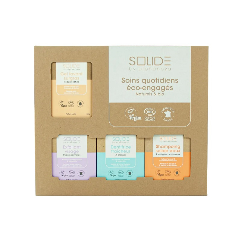 Coffret de soins solides et bio